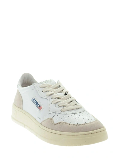 Shop Autry Medalist Low Leather And Suede Sneakers