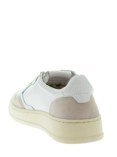 Shop Autry Medalist Low Leather And Suede Sneakers