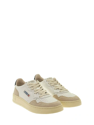 Shop Autry Medalist Low Leather And Suede Sneakers