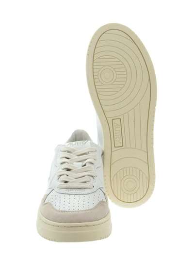 Shop Autry Medalist Low Leather And Suede Sneakers