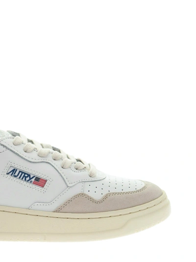 Shop Autry Medalist Low Leather And Suede Sneakers