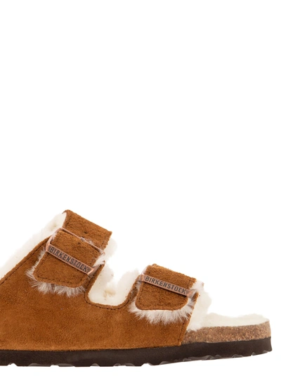 Shop Birkenstock Arizona Suede Lamb Fur Slipper