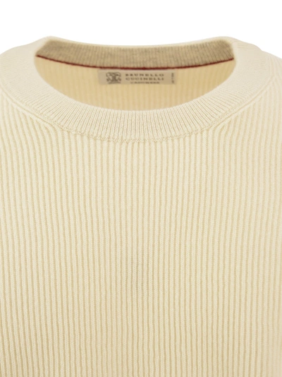 Shop Brunello Cucinelli Cashmere Sweater Round Neck