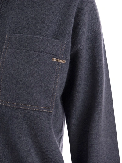 Shop Brunello Cucinelli Cashmere Sweater With Pocket