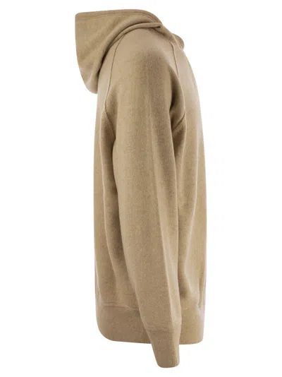 Shop Brunello Cucinelli Cashmere Topwear Style Hooded Sweater