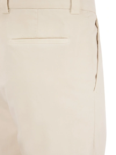 Shop Brunello Cucinelli Cotton Blend Trousers With Darts