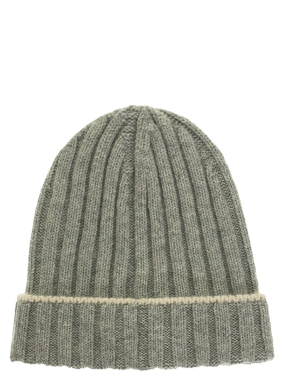 Shop Brunello Cucinelli English Rib Cashmere Knit Beanie