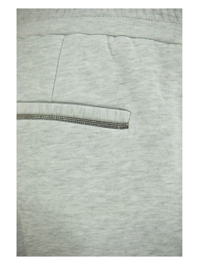 Shop Brunello Cucinelli Lightweight Stretch Cotton Fleece Trousers With Piece Of Furniture