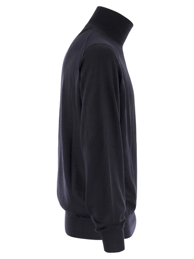 Shop Brunello Cucinelli Lightweight Turtleneck Sweater In Cashmere And Silk