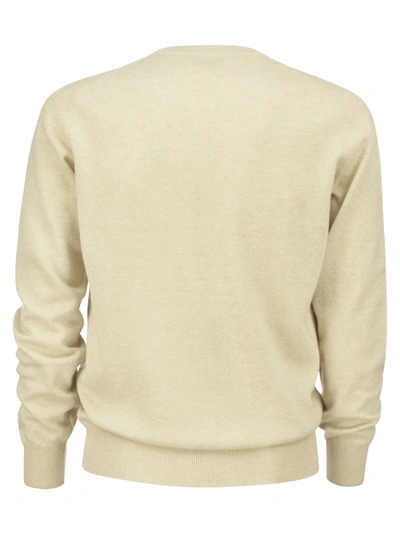 Shop Brunello Cucinelli Pure Cashmere Crew Neck Sweater