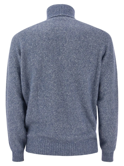 Shop Brunello Cucinelli Turtleneck Sweater In Alpaca, Cotton And Wool