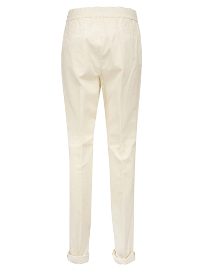 Shop Brunello Cucinelli Velvet Trousers With Drawstrings