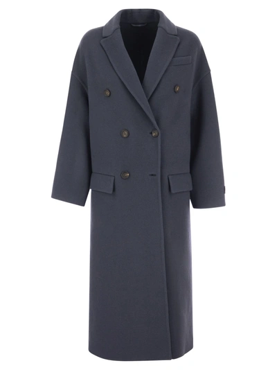 Shop Brunello Cucinelli Wool And Cashmere Double Breasted Coat