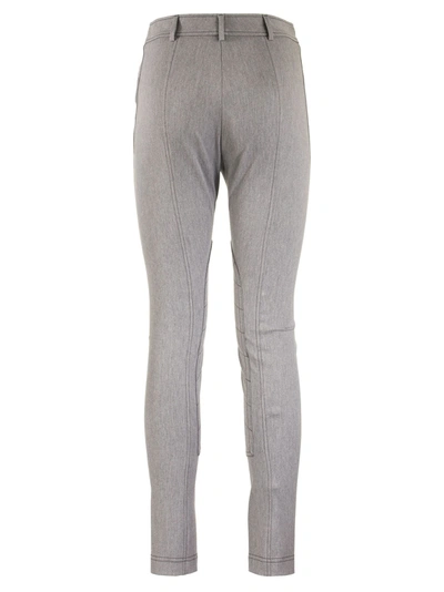 Shop Burberry Jodie Zip Detail Stretch Cotton Blend Trousers