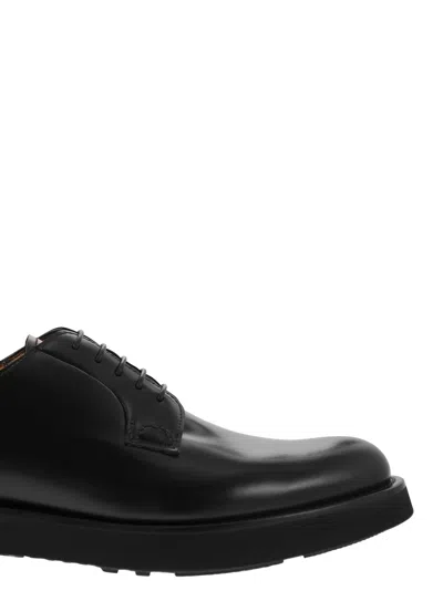 Church's Black Leather Oxfords And Derbies