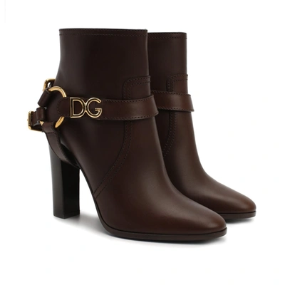 Dolce & Gabbana Logo High-heeled Ankle Boots