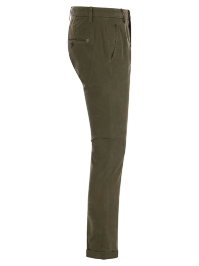 Shop Dondup Gaubert Slim Fit Gabardine Trousers