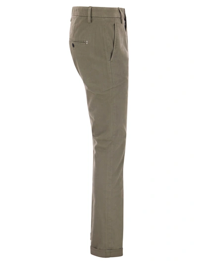 Shop Dondup Gaubert Slim Fit Gabardine Trousers