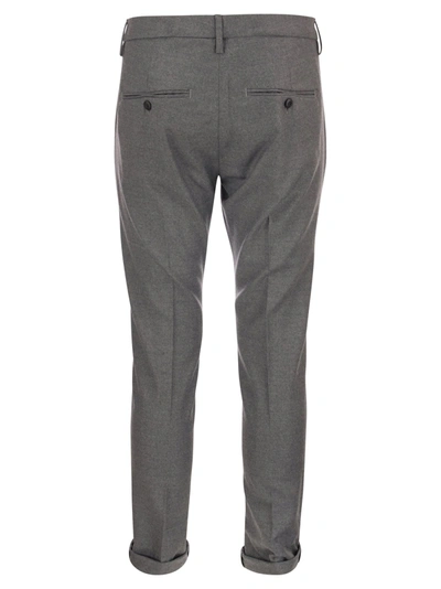 Shop Dondup Gaubert Slim Fit Trousers In Gabardine