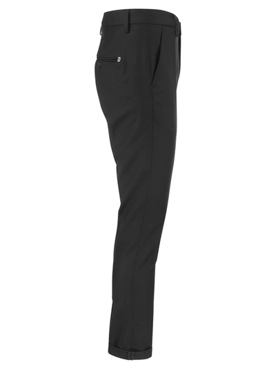 Shop Dondup Gaubert Slim Fit Trousers In Wool