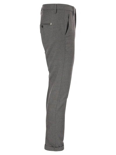 Shop Dondup Gaubert Slim Fit Trousers In Gabardine