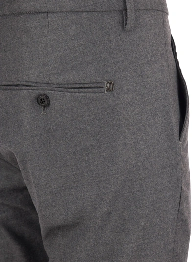 Shop Dondup Gaubert Slim Fit Trousers In Gabardine