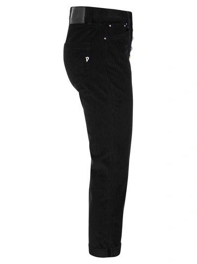 Shop Dondup Koons Loose Fitting Velvet Trousers