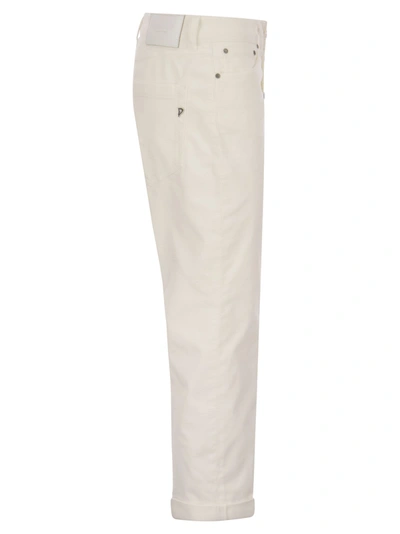 Dondup Cropped Cotton-blend Denim Jeans With Button Detailing