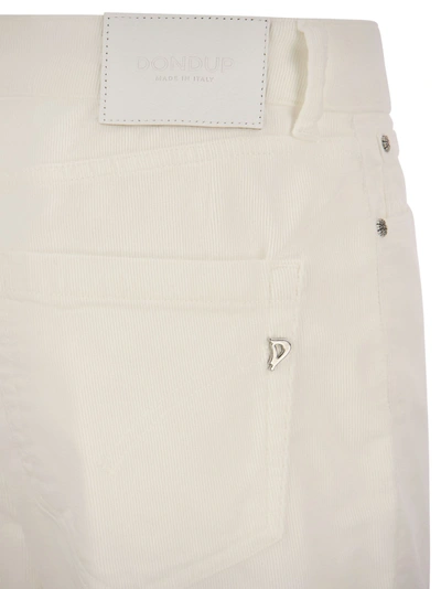 Dondup Cropped Cotton-blend Denim Jeans With Button Detailing