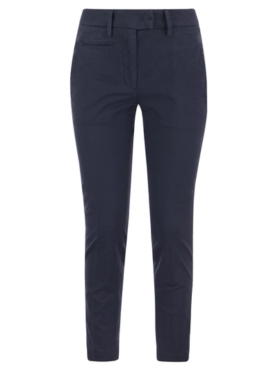 Shop Dondup Perfect Slim Fit Cotton Gabardine Trousers