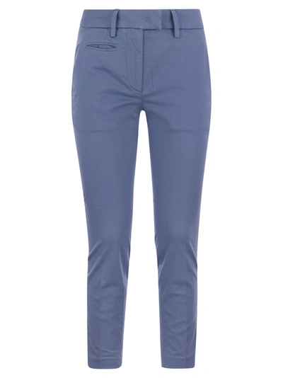 Shop Dondup Perfect Slim Fit Cotton Gabardine Trousers