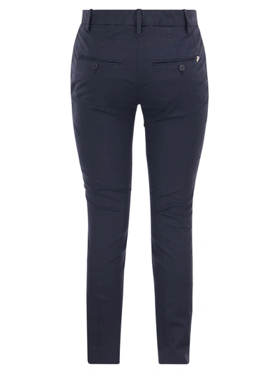 Shop Dondup Perfect Slim Fit Cotton Gabardine Trousers