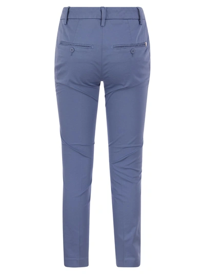 Shop Dondup Perfect Slim Fit Cotton Gabardine Trousers