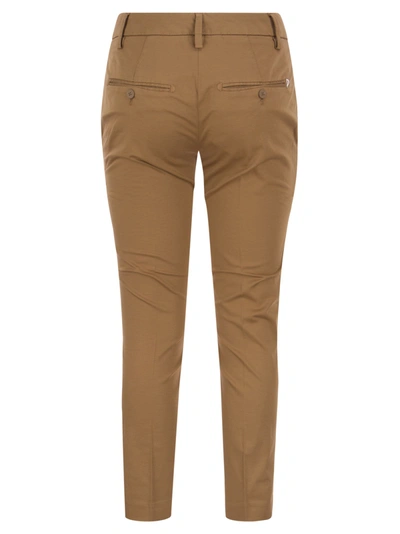 Shop Dondup Perfect Slim Fit Cotton Gabardine Trousers