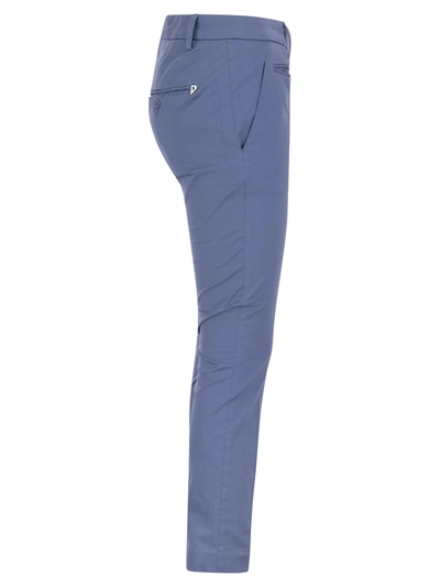 Shop Dondup Perfect Slim Fit Cotton Gabardine Trousers