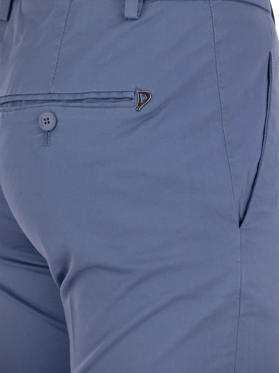 Dondup Perfect - Slim-fit Cotton Gabardine Trousers