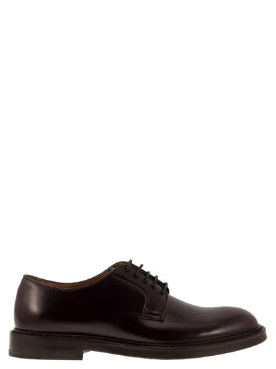 Doucal's Black Classic Oxford Shoes In Calf Leather Man