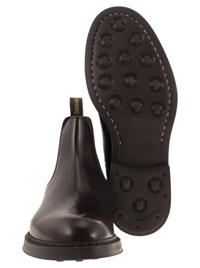 Doucal's Black Leather Ankle Boot