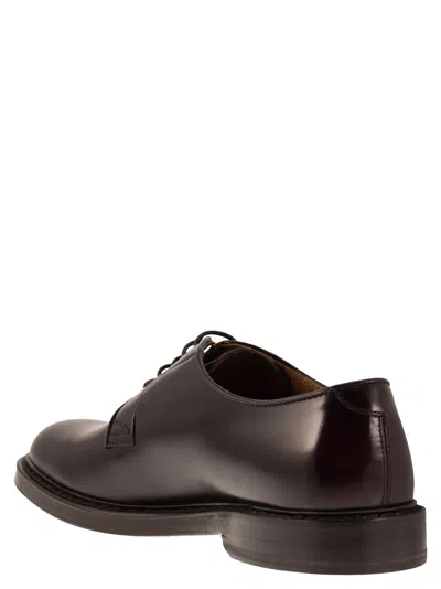 Doucal's Black Classic Oxford Shoes In Calf Leather Man