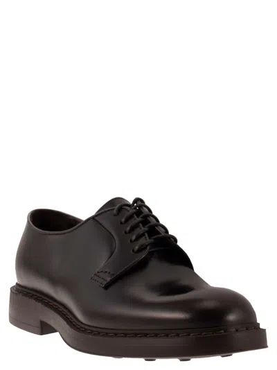 Shop Doucal's Leather Derby Lace Up