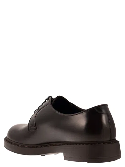 Shop Doucal's Leather Derby Lace Up