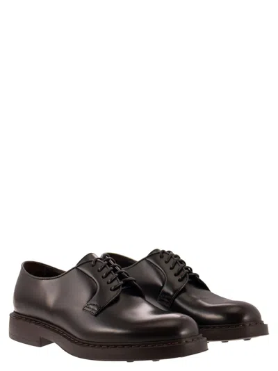 Shop Doucal's Leather Derby Lace Up