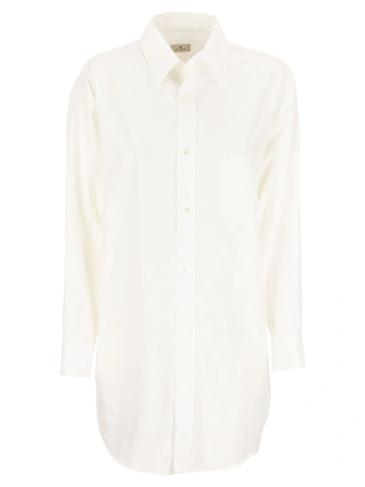 Shop Etro Cotton Shirt With Pegasus