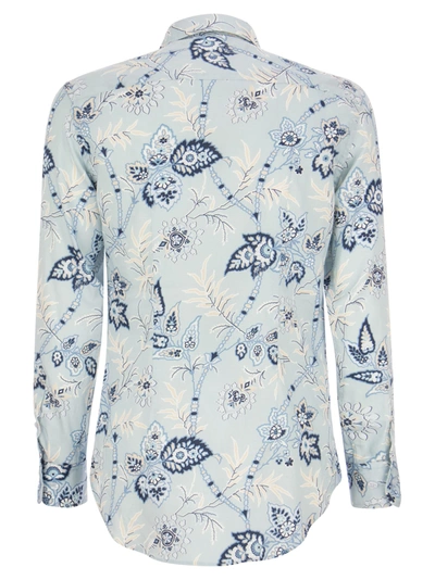 Shop Etro Jacquard Shirt With Floral Pattern