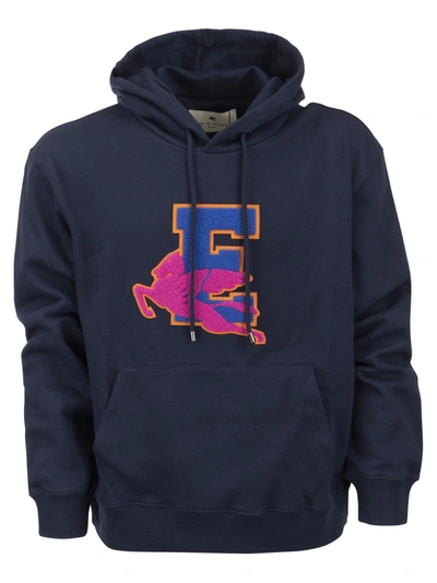 Shop Etro Jersey Sweatshirt With Embroidery