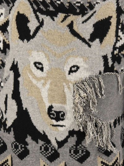 Shop Etro Jacquard Jumper Inlaid With Wolf