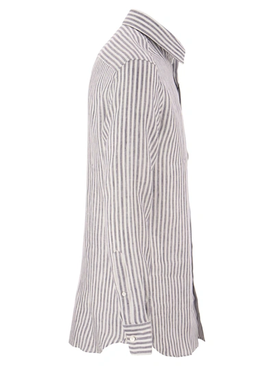 Shop Etro Striped Linen Shirt
