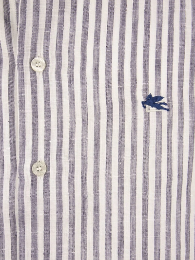 Shop Etro Striped Linen Shirt
