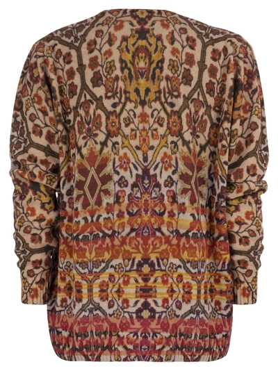Shop Etro Virgin Wool Sweater With Print