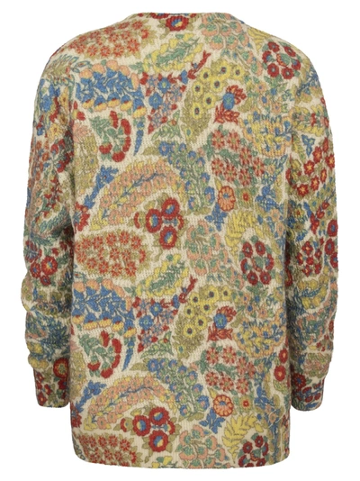 Shop Etro Wool And Alpaca Jumper With Print